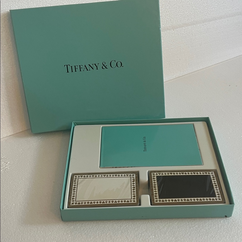 Tiffany & Co. Blue Box with Black and White Card Holders Bridge not used